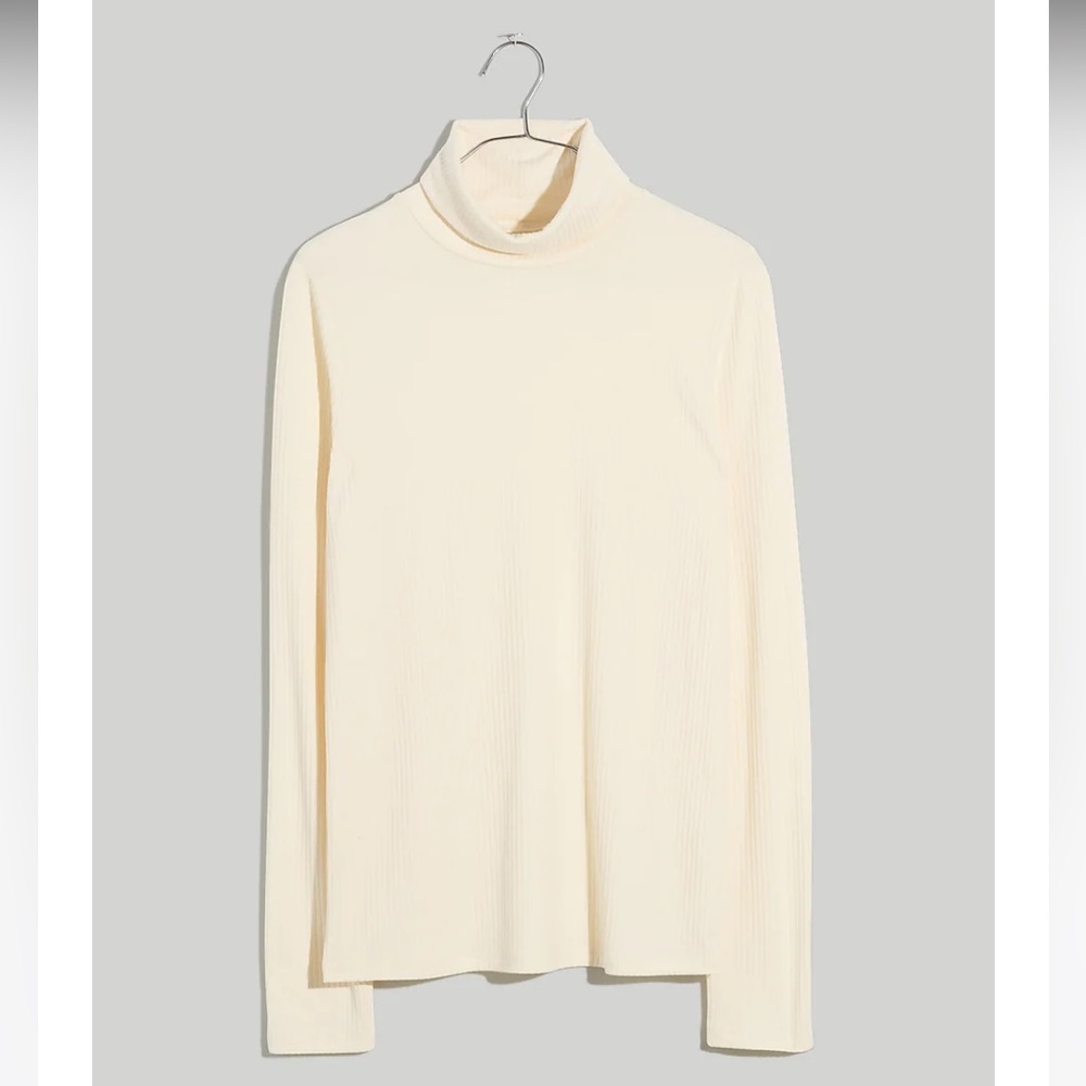 Madewell Ribbed Long-Sleeve Turtleneck Crop Top